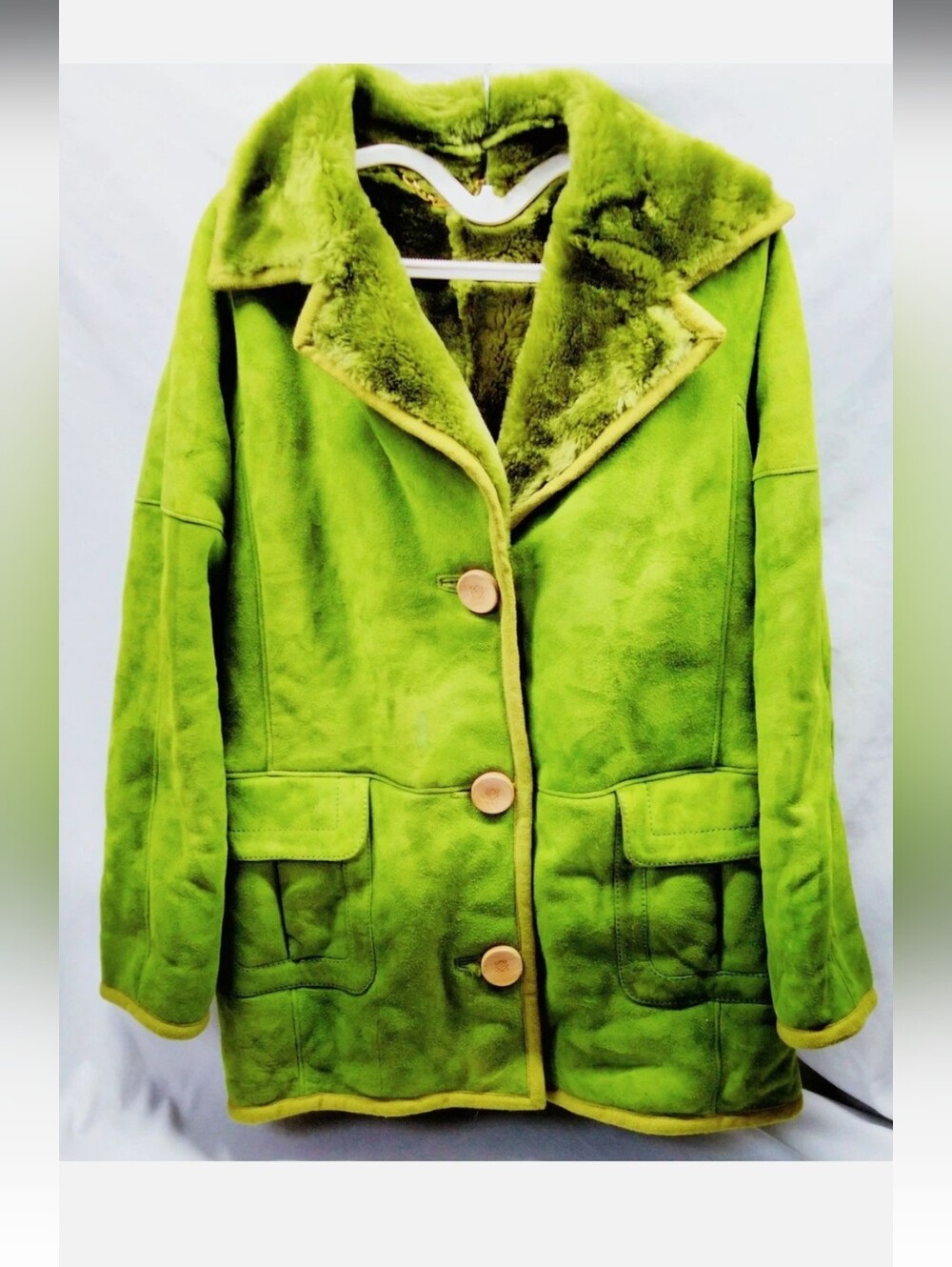 Loewe Rare Color Leather & Cashmere Coat Size 40